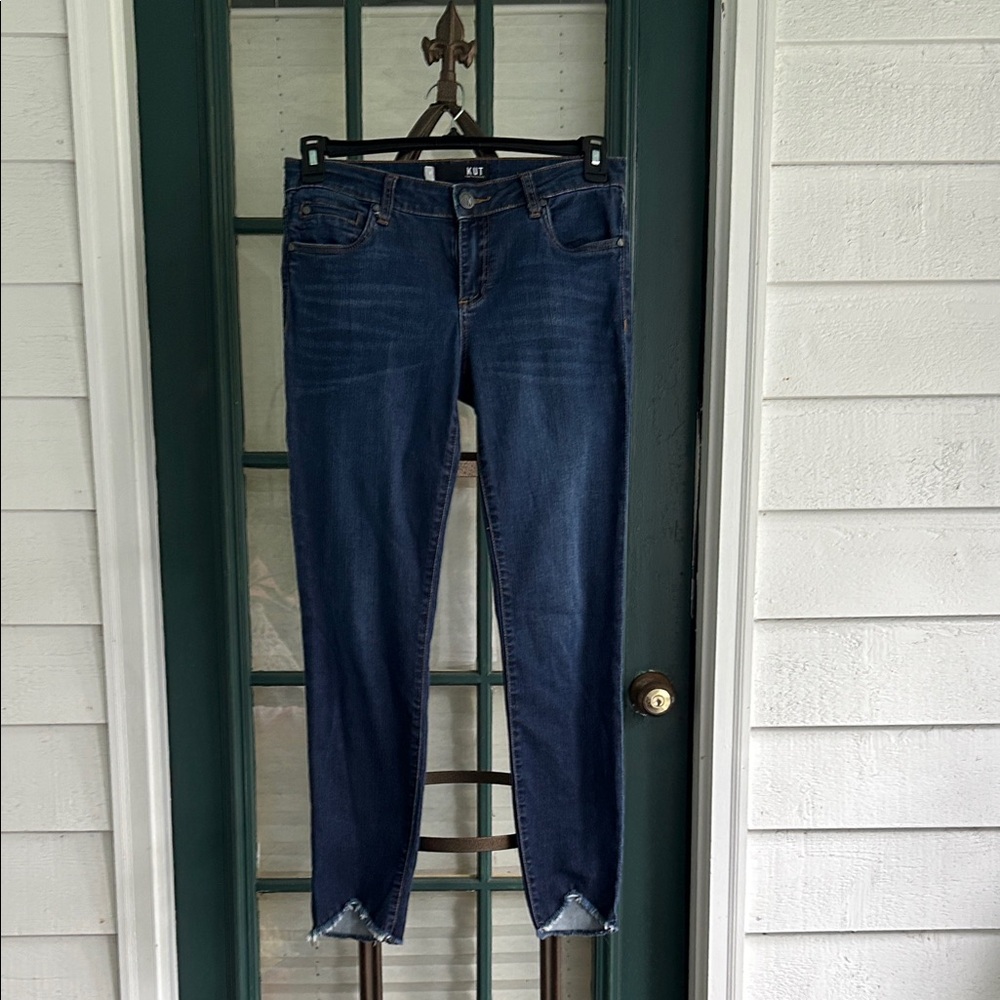 Kut from the Kloth Connie Dark Blue Ankle Skinny Jeans